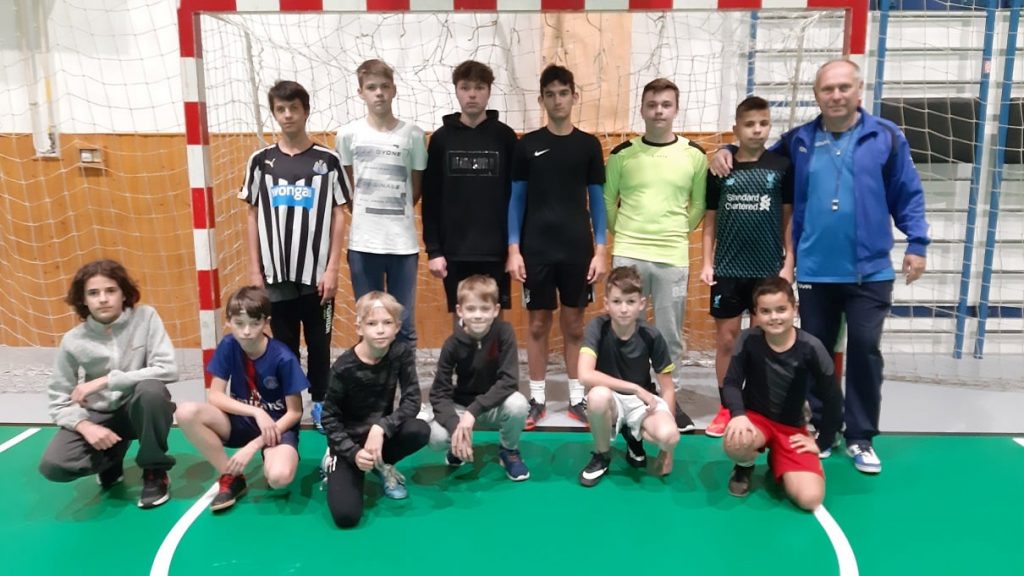 Na tréningu žiackeho týmu U15 futablového klubu AC Mužla
