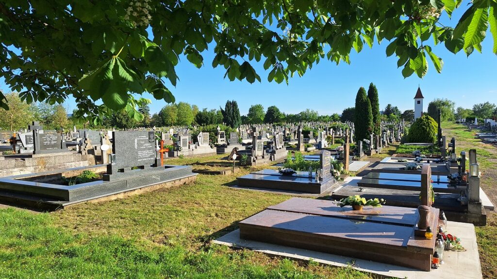 A muzslai temető látképe, arculata