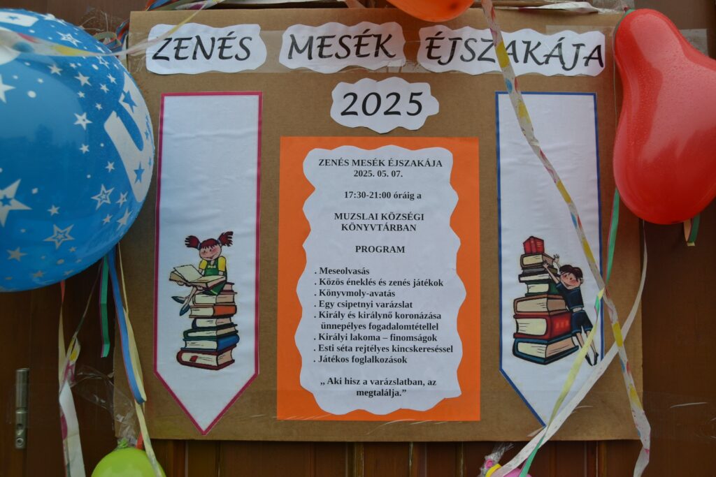 Zenés mesék éjszakája a Muzslai Községi Könyvtárban